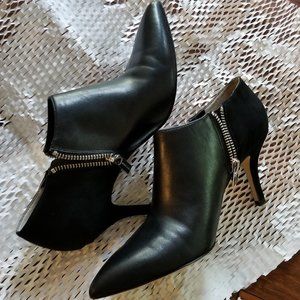 Michael Kors - Black Suede Leather Mid Bootie